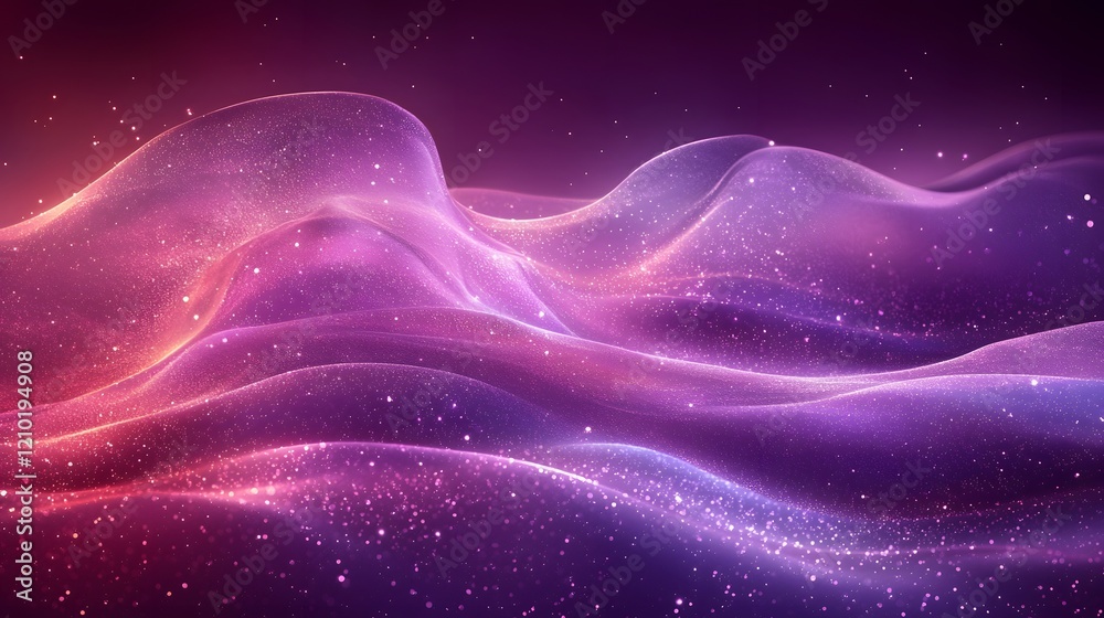 Poster Blurred purple background with gradient light effects and soft shadows forming an abstract and tranquil design that evokes a sense of mystery wonder and cosmic energy  The image has a dreamlike
