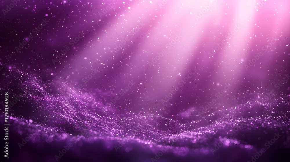 Poster Captivating Blurred Purple Gradient with Ethereal Glow and Sparkling Lights   An abstract and tranquil design with a mystic surreal atmosphere creating a sense of wonder and enchantment