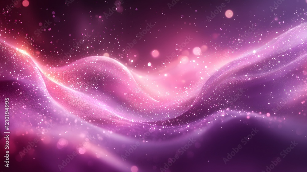 Poster Abstract blurred purple background with gradient light effects and soft shadows forming a tranquil and ethereal design  The image has a cosmic futuristic and dreamlike atmosphere
