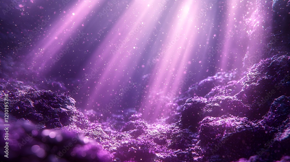 Poster and Ethereal Purple Blurred Background with Gradient Light Rays and Gentle Shadow Play Adding Depth Elegance and a Captivating Mood to the Scene