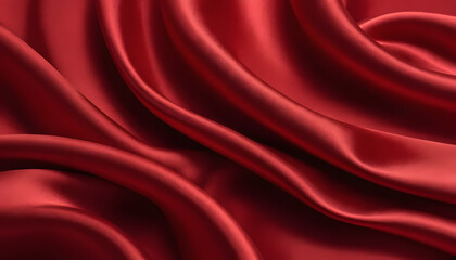 Obraz premium Luxurious satin fabric in 4K, featuring smooth waves and a silky texture. Perfect for elegant backgrounds, fashion designs, and high-end branding. Add sophistication to your creative projects.