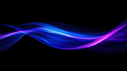 Naklejka premium Dynamic Blue and Purple Abstract Wave: Serene Digital Art