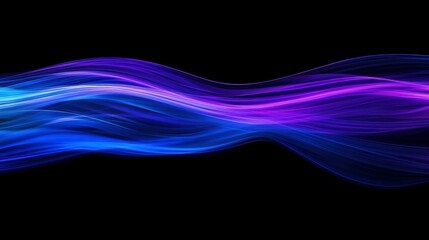 Obraz premium Abstract Blue and Purple Wave: Serene Digital Art