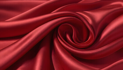 Obraz premium Luxurious satin fabric in 4K, featuring smooth waves and a silky texture. Perfect for elegant backgrounds, fashion designs, and high-end branding. Add sophistication to your creative projects.