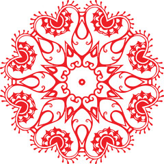 Beautiful flower art and mandala vector design