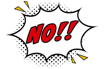 アメコミ風のNOイラスト