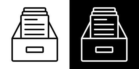 Archives vector icon in thin line style