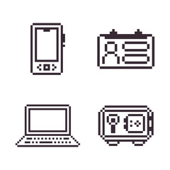 bundle business set pixel art 