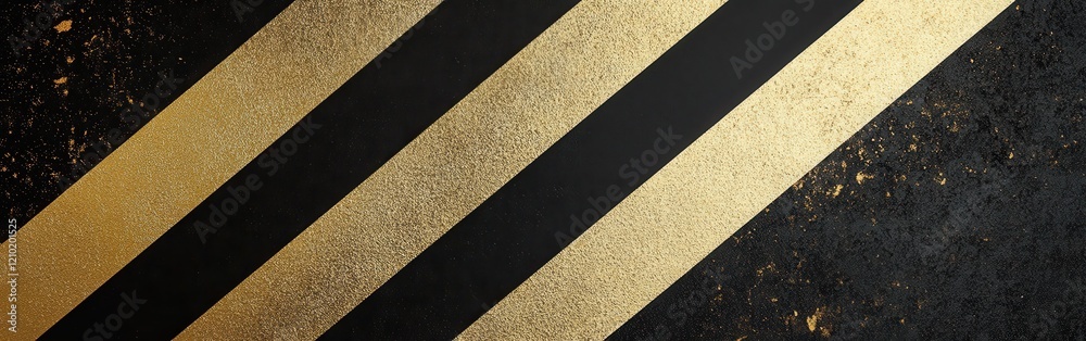 Aufkleber bold diagonal black and gold pattern creates a striking visual effect for modern design projects in 