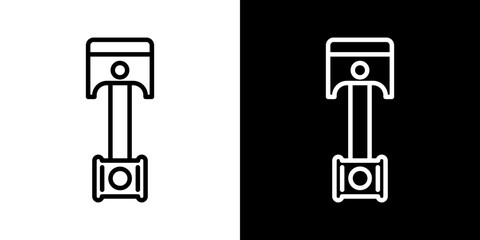 Car connecting rod vector icon in thin line style