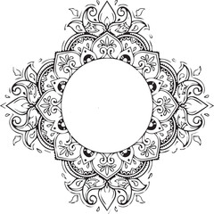 Beautiful flower art and mandala vector design