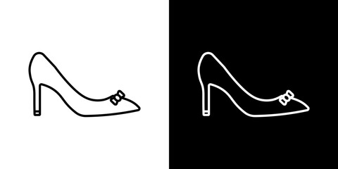 Cinderella shoe vector icon in thin line style © Ranveer