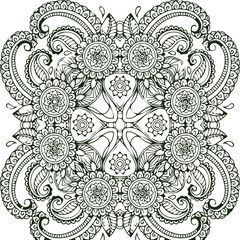 Beautiful flower art and mandala vector design