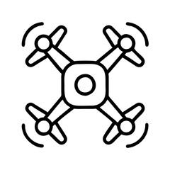 drone icon, drone line art - simple line art of drone, perfect for drone logos and icons