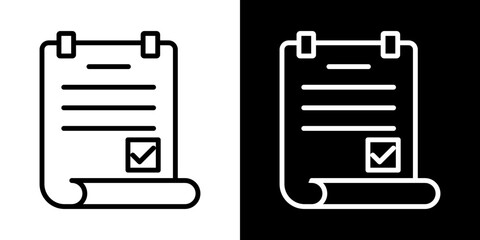 Consent vector icon in thin line style