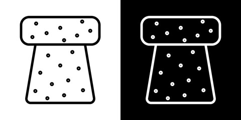 Cork vector icon in thin line style