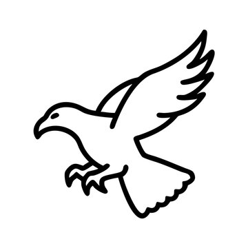 recommend clip art: eagle flying icon, eagle flying line art - simple line art of eagle flying, perfect for eagle flying logos and icons