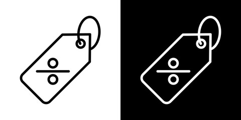 Discount icons vector pack in black and blue colors