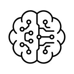 edge ai icon, edge ai line art - simple line art of edge ai, perfect for edge ai logos and icons