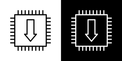 Firmware vector icon in thin line style
