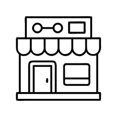 electronics store icon, electronics store line art - simple line art of electronics store, perfect for electronics store logos and icons