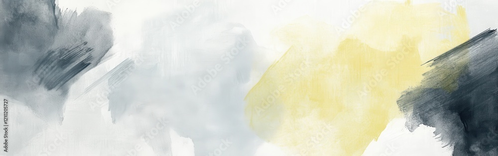 Poster Soft overlapping pencil strokes create a serene abstract composition with subtle hues and blending textures