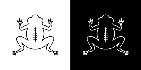 Frog vector icon in thin line style
