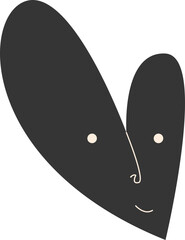 black love heart for valentine