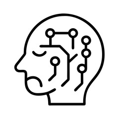 emotional ai icon, emotional ai line art - simple line art of emotional ai, perfect for emotional ai logos and icons