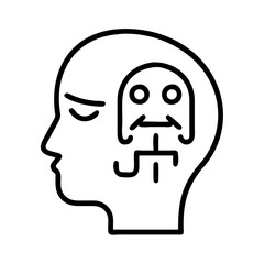 emotional ai icon, emotional ai line art - simple line art of emotional ai, perfect for emotional ai logos and icons