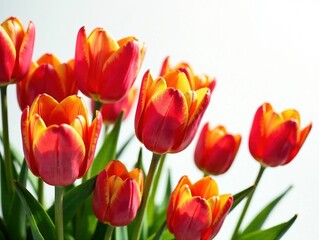 Fototapeta premium Red and Yellow Tulip Succulents - Stunning Floral Art