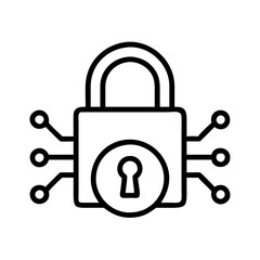 encryption icon, encryption line art - simple line art of encryption, perfect for encryption logos and icons