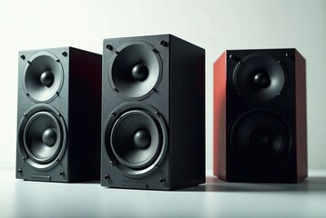 Fototapeta premium Powerful Speakers, Intense Dialogue, Dramatic Lighting