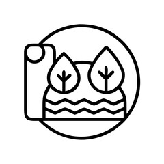 environmental policy icon, environmental policy line art - simple line art of environmental policy, perfect for environmental policy logos and icons
