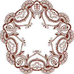 Beautiful flower art and mandala vector design