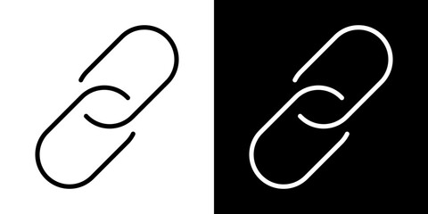 Link icons set in black filled and stroke line style