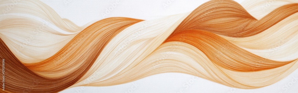 Poster flowing pencil strokes create curves in warm earthy tones showcasing artistic expression and movemen