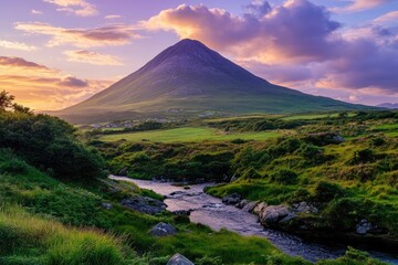 Serene Mountain Landscape Sunset Irish Photography