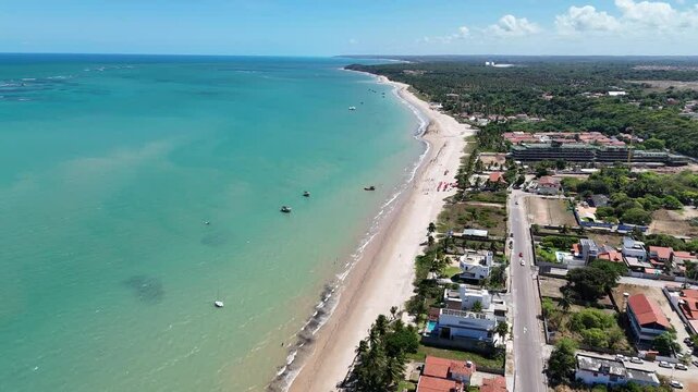 PRAIA NO NORDESTE MUITO LINDA E AZUL, UM VERDADEIRO PARAISO  (A VERY BEAUTIFUL AND BLUE BEACH IN THE NORTHEAST, A TRUE PARADISE)