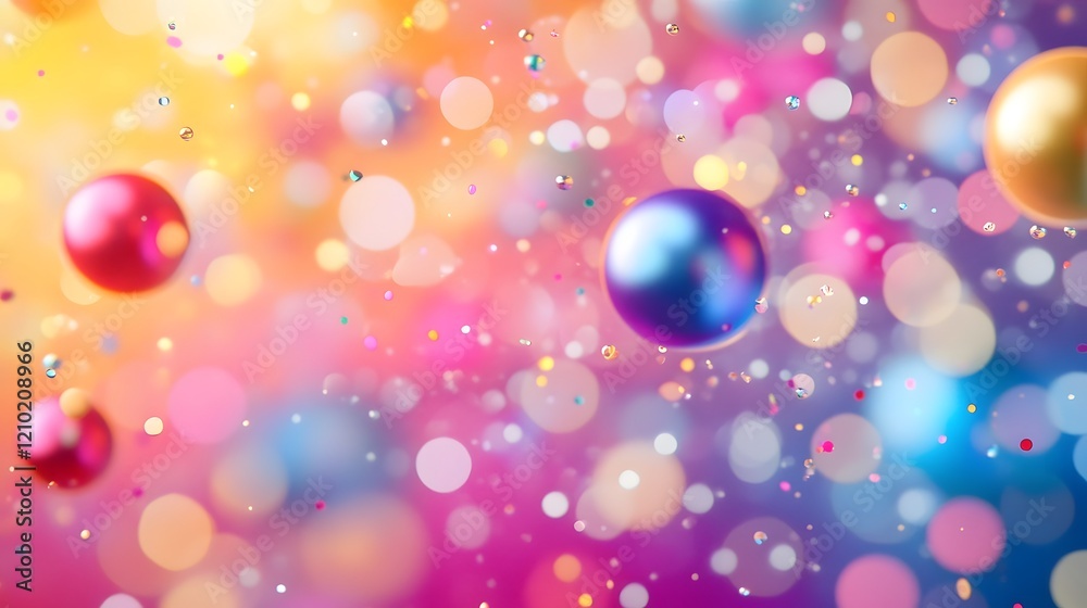 Poster dazzling abstract festive backdrop with vibrant color gradients soft patterns and dynamic floating d