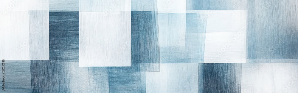 Aufkleber abstract composition of pencil strokes creating a grid-like structure with shades of blue and white