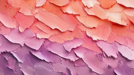 Exploration of torn abstract pencil strokes creating a captivating gradient in soft hues transitioning from warm orange to cool purple