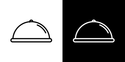 Platter vector icon in thin line style