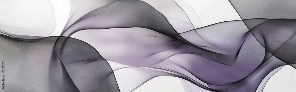 Poster abstract gray and lavender forms blend seamlessly with a hint of fading outlines creating a captivat