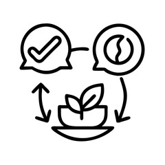 fair trade icon, fair trade line art - simple line art of fair trade, perfect for fair trade logos and icons