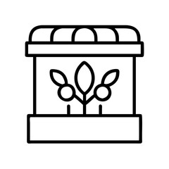 farmer s market icon, farmer s market line art - simple line art of farmer s market, perfect for farmer s market logos and icons