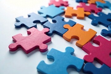 Colorful Puzzle Pieces Abstract Design