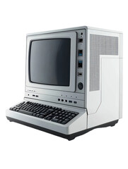 Vintage Retro Computer 80s Style Desktop PC CRT Monitor Technology History