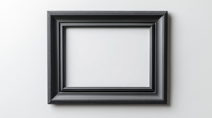 black picture frame on white wall