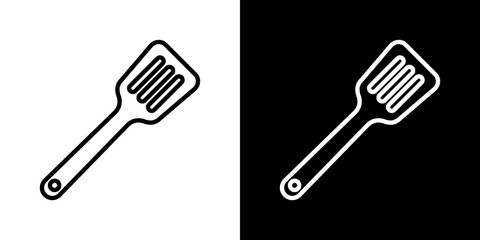 Spatula vector icon in thin line style
